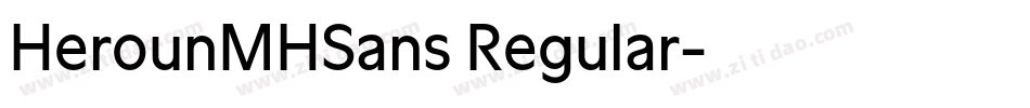 HerounMHSans Regular字体转换